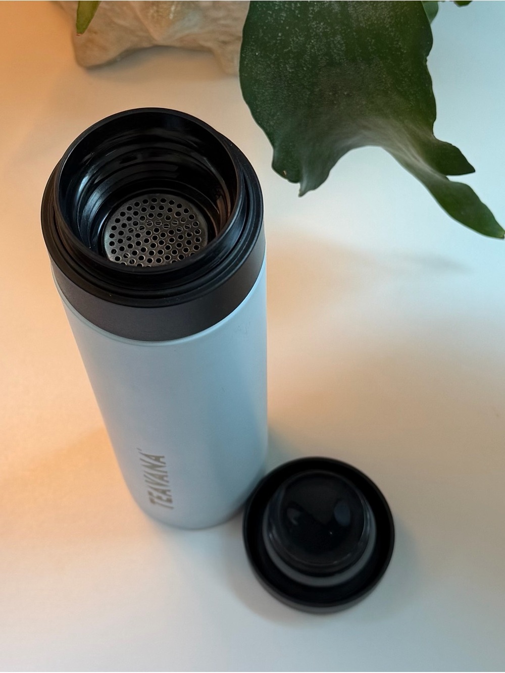 Teavana Loose Tea Stainless Steel Tumbler 16 oz Frost Blue - Picture 5 of 8